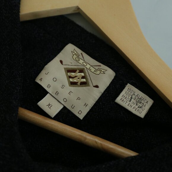 Joseph Abboud Golf Alpaca Knit Vest Charcoal Gray Classic Minimalist Luxury (XL) - Picture 2 of 7